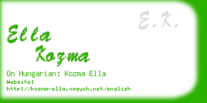 ella kozma business card
